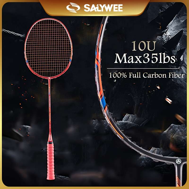 Badminton Racket Color Red 2Pcsfree Bag