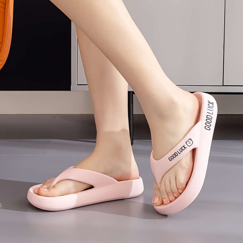 Ladies Summer Flip Flops White Uk 3.5-4