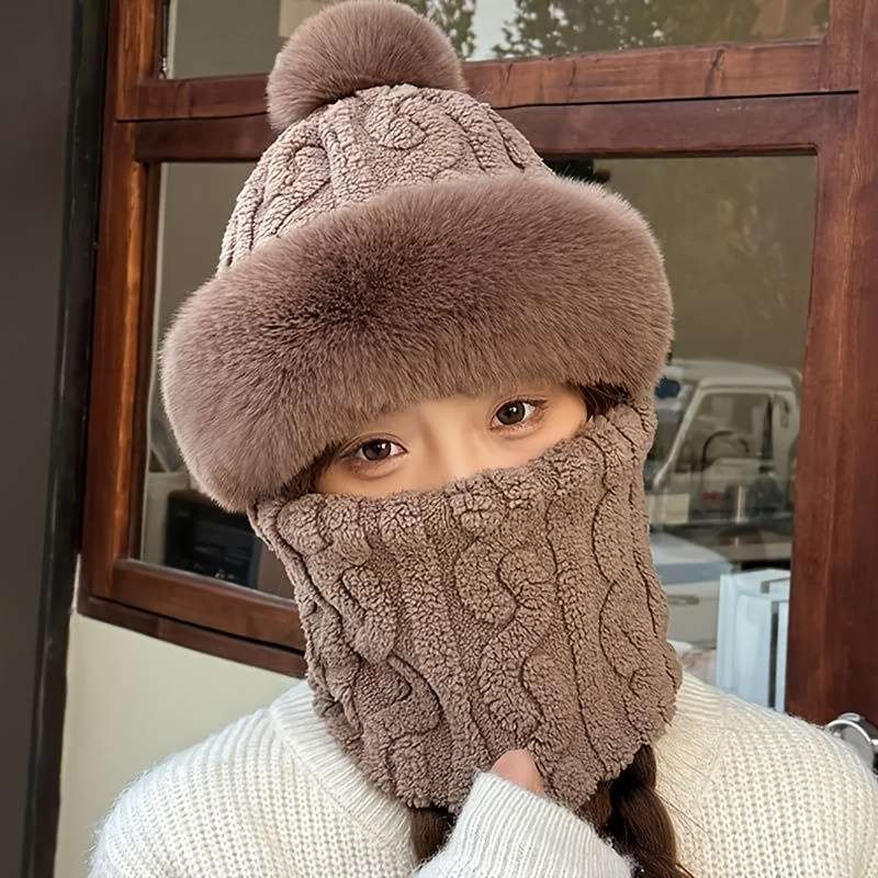 Hat Color Jacquard Light Gray Thick Version