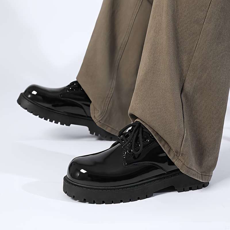 Mens Leather Shoes Color Black Sizeuk 7