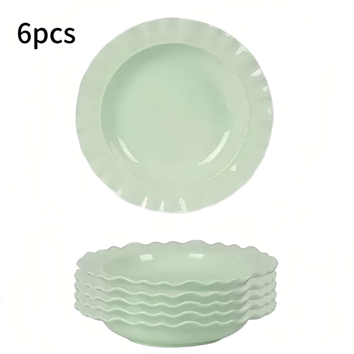 Bowl Color Milk Green Quantity6Pcs