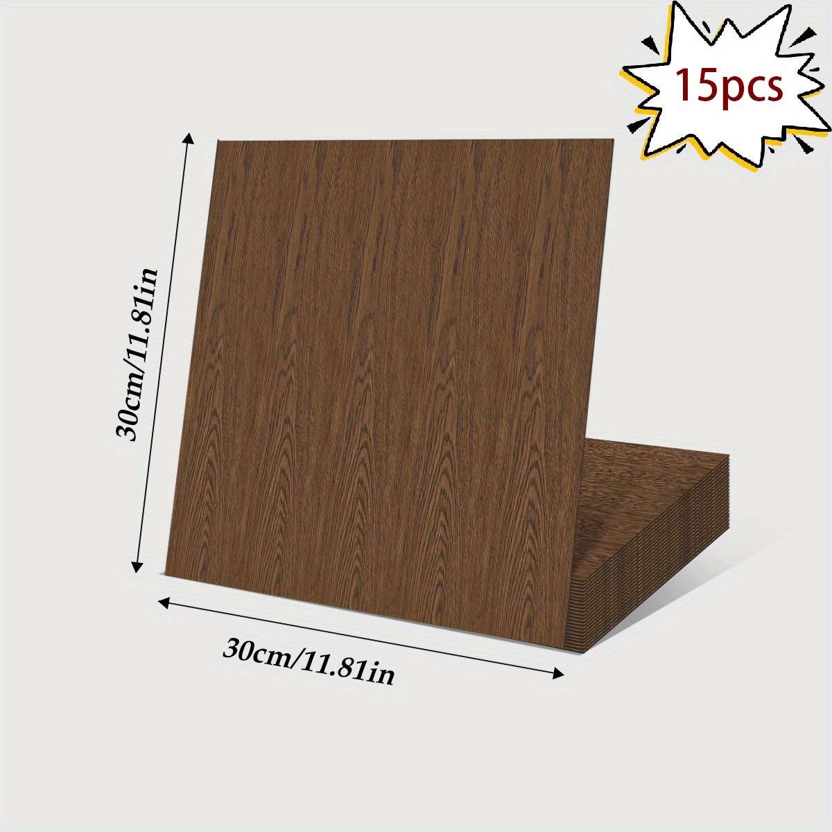 Self Adhesive Floor Stickers Brown Style 2 15Pcs