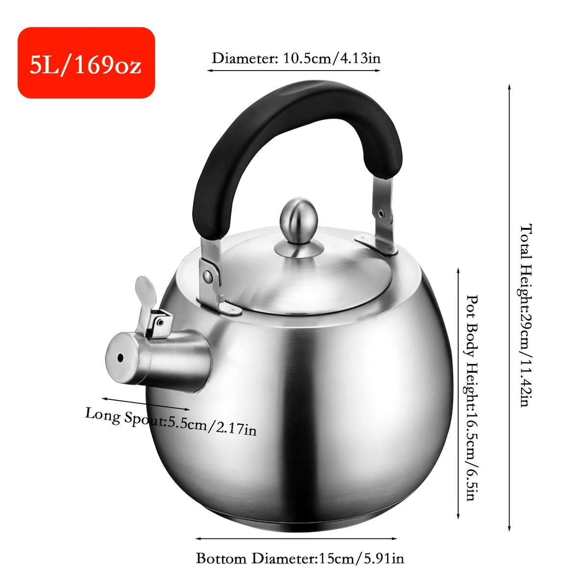 Kettle Capacity 5L169Oz