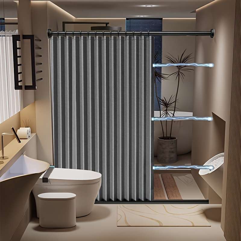 Waterproof Shower Curtain Color Oatmeal Color Size 150.01*200.0 Cm