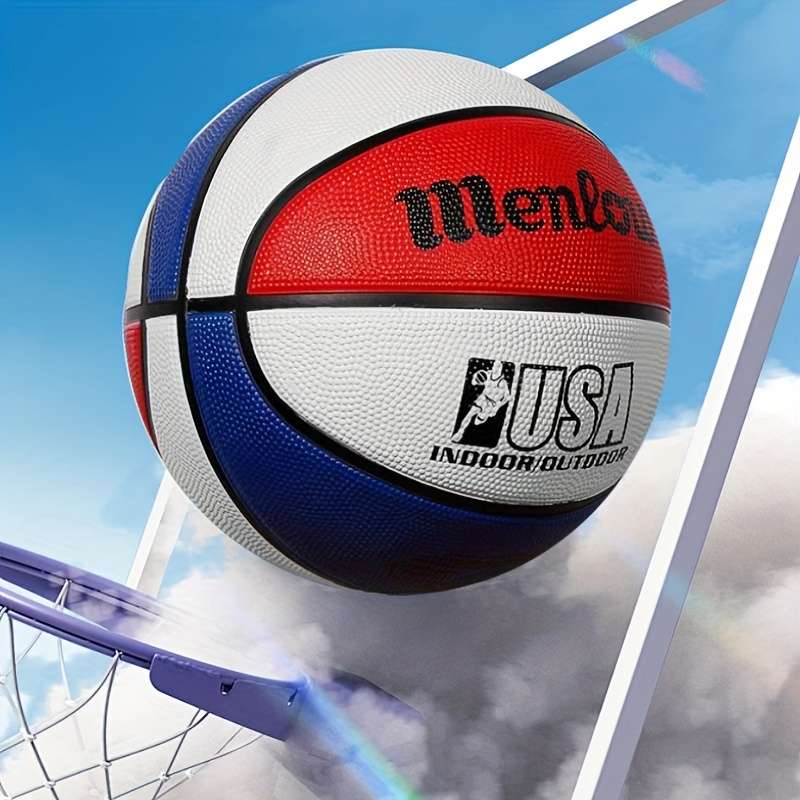 Basketball Color Red White And Blue No 7 Ball Standard Size