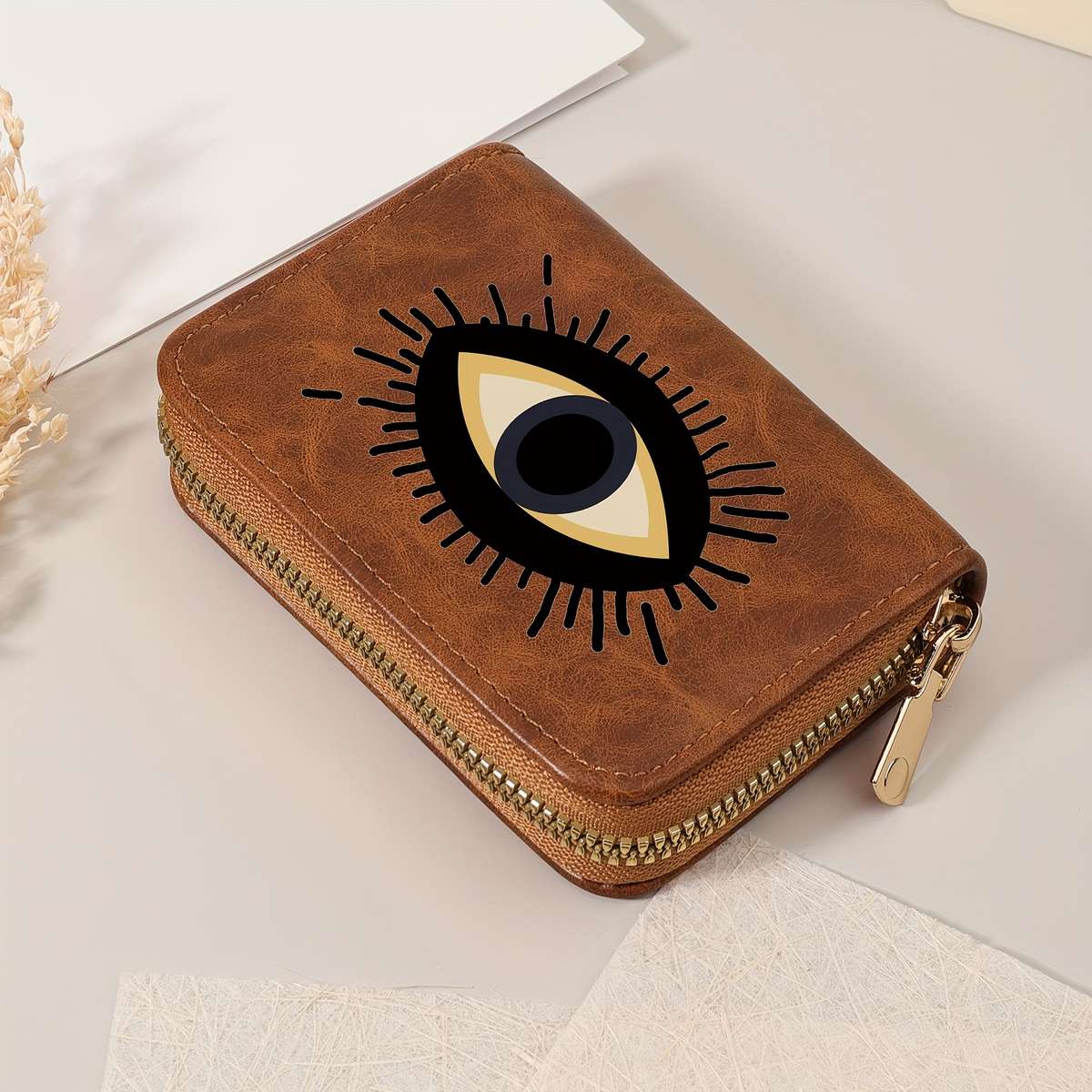 Simple And Creative Eye Print High-Quality Credit Card Storage Bag