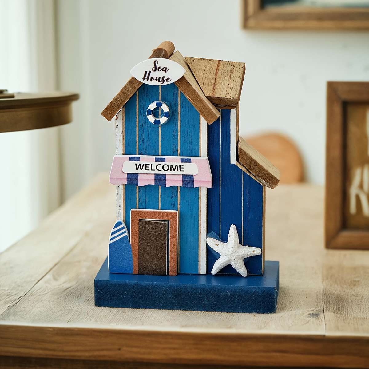 Building Toy Architectural Model Toy Set Color 1Pc Blue House Ornament