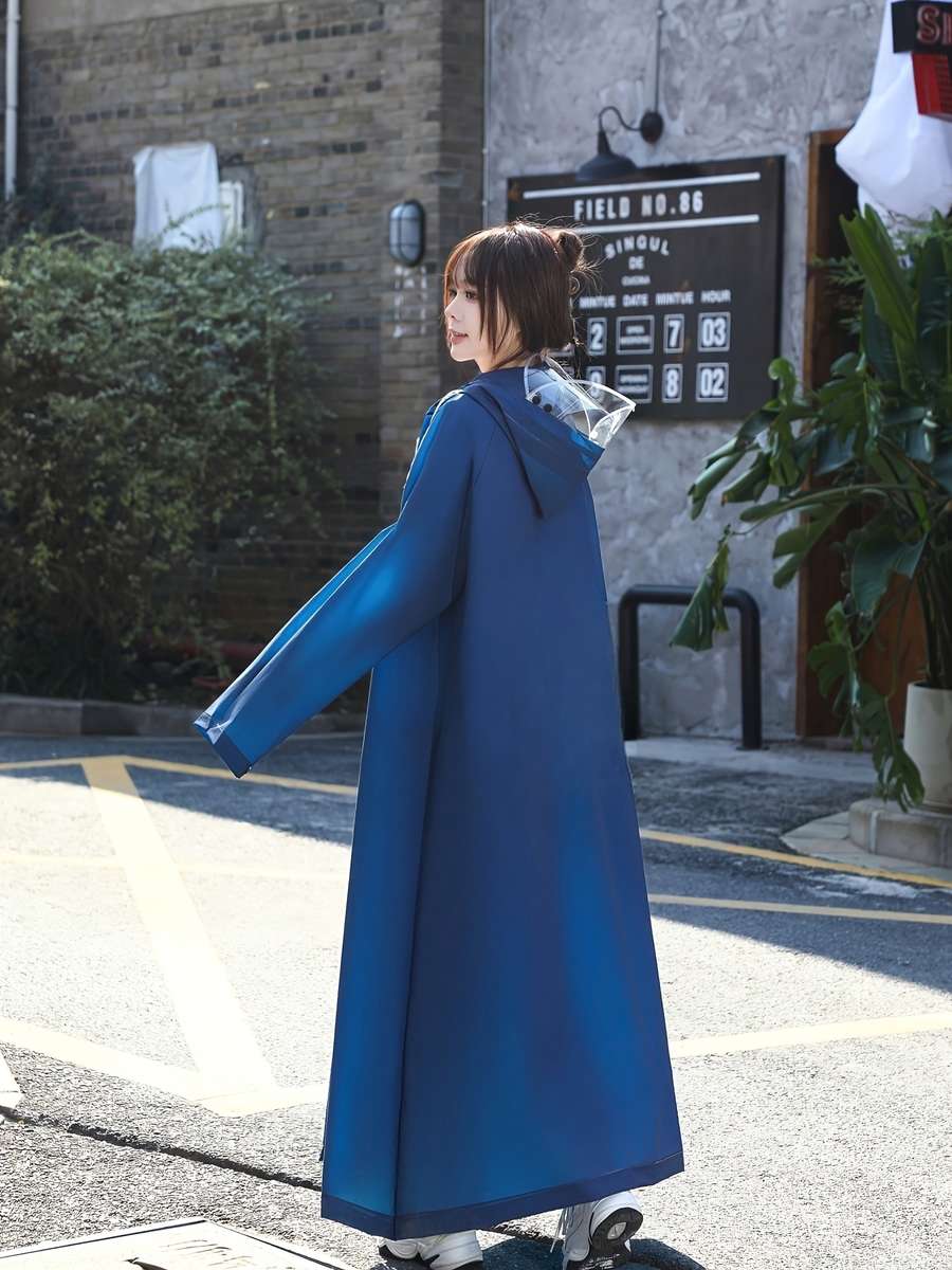 Raincoat Navy Blue Size L