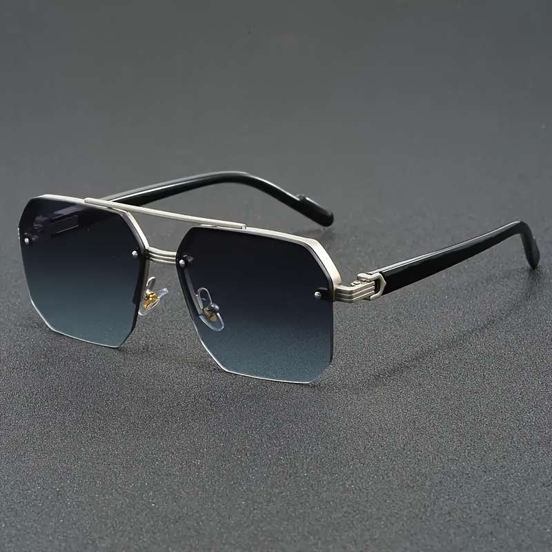Mens Glasses Color Golden Frame Gray Orange Lens