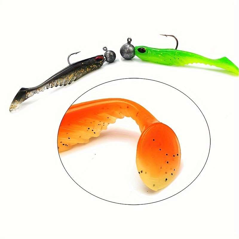 5pcs 10g Premium Silicone Soft Fishing Lures with Hooks Realistic Swimbait for Freshwater Saltwater