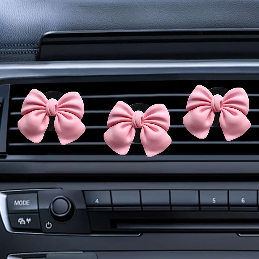 Car Interior Decor 3Pcscolor Pink