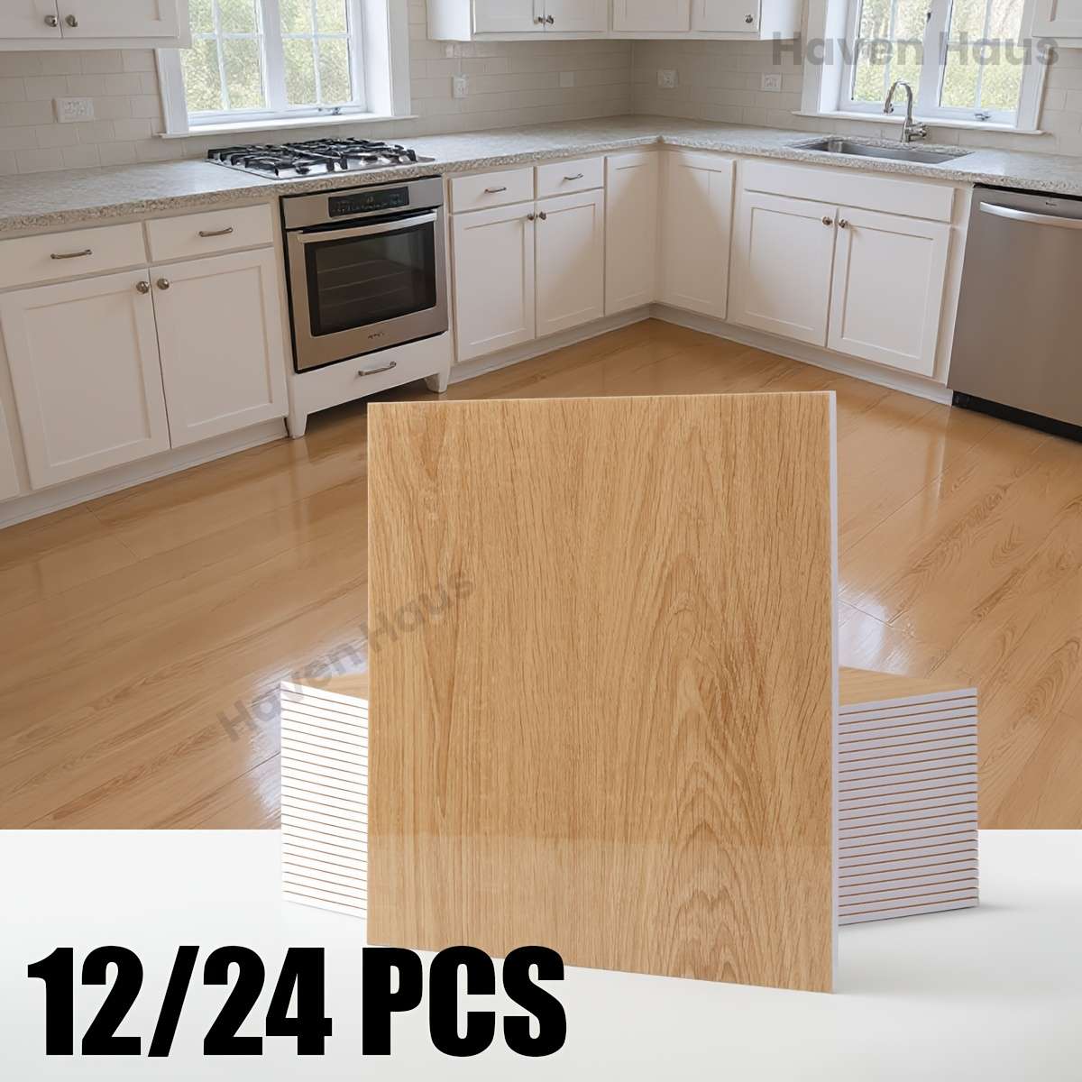 Self Adhesive Floor Stickers Sunset Cherry 12Pcs