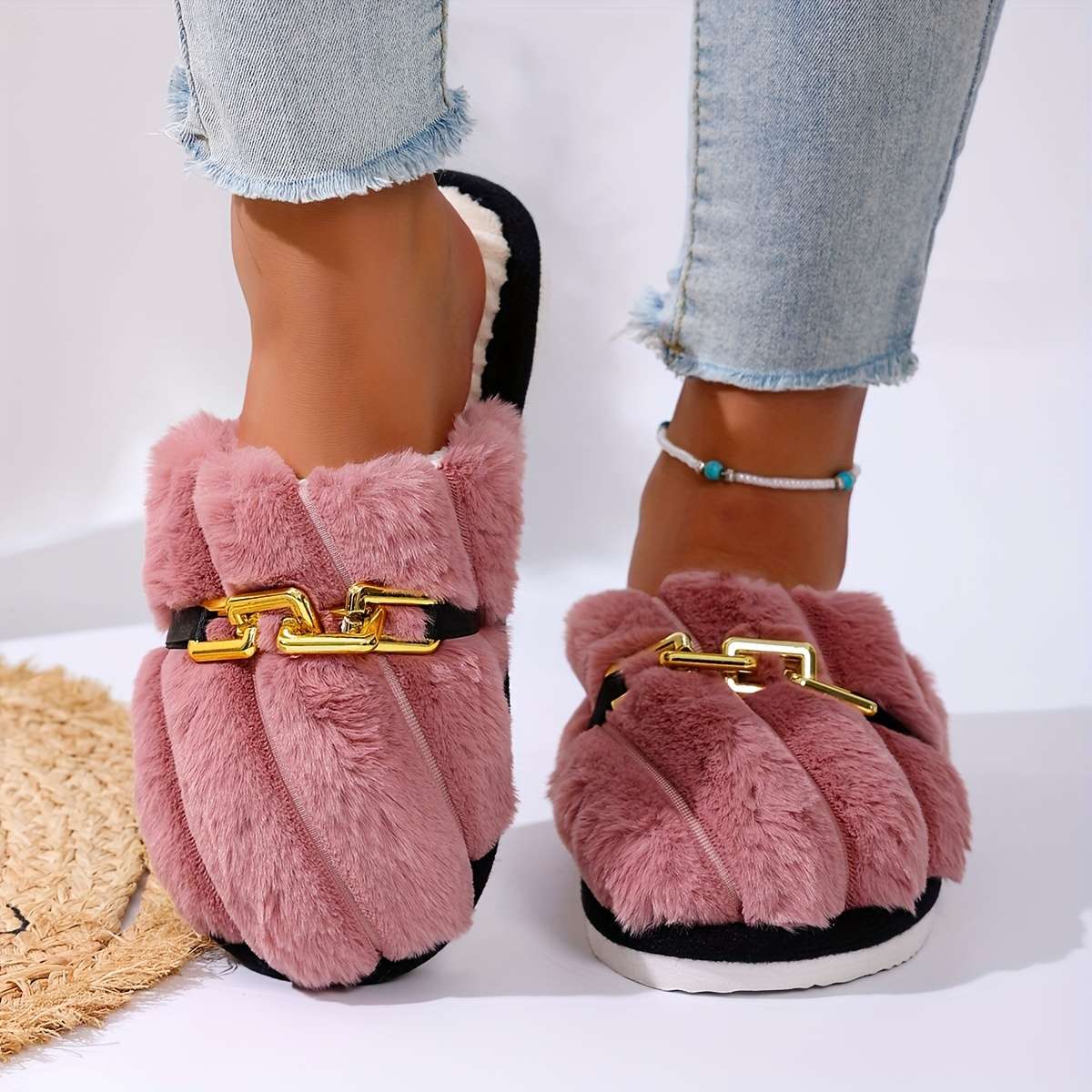 Cotton Slippers Color Tender Red Sizeuk 4.5-5