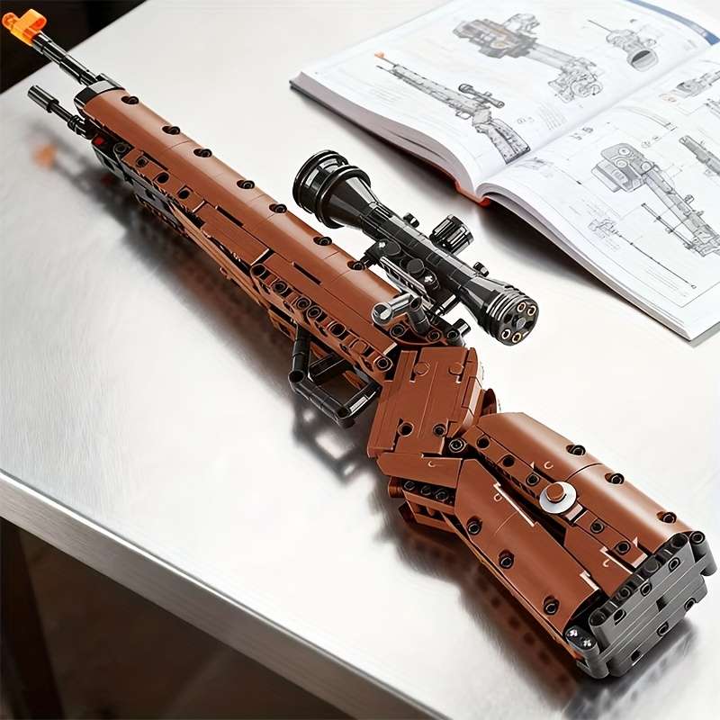 1000Pcs Set Building Block Guns Black Guns High Difficulty Firearm Building