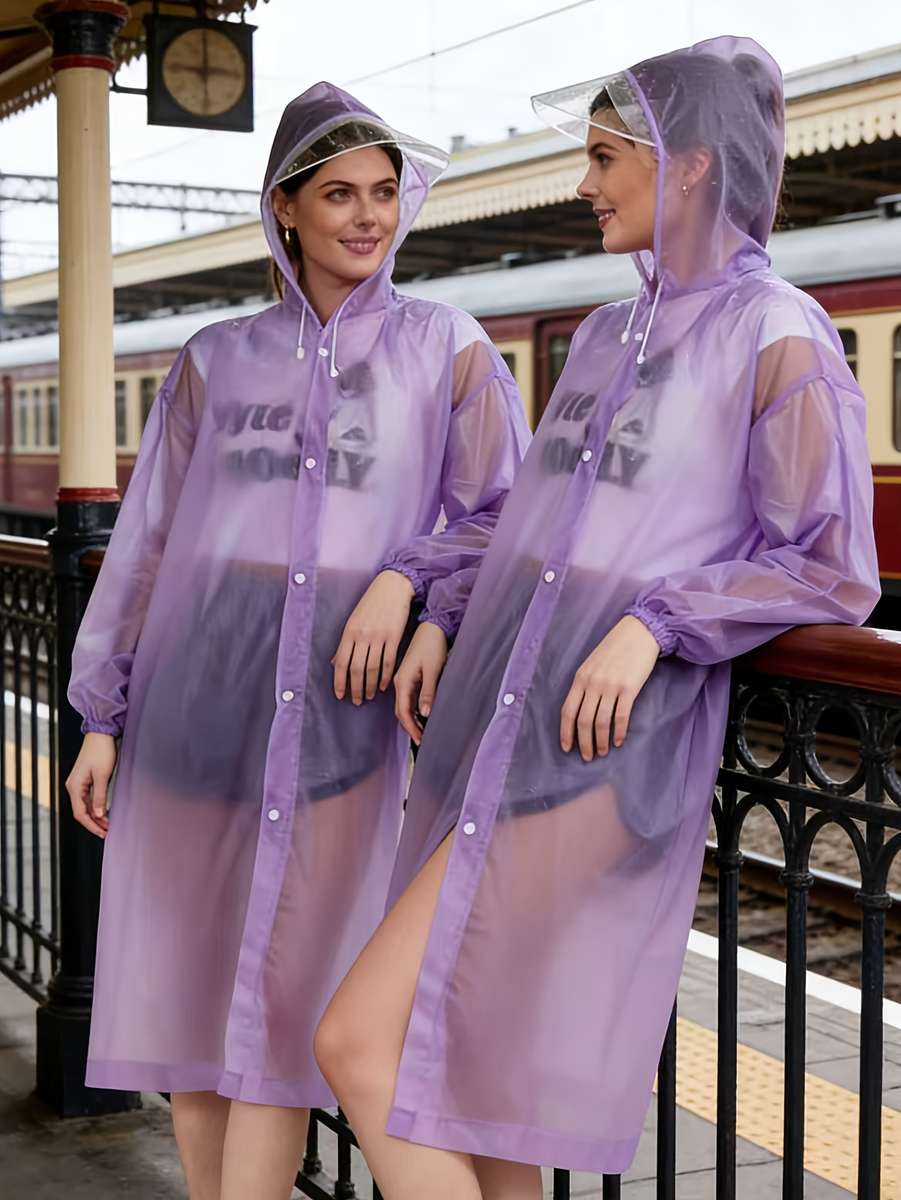 Raincoat Purple Size Asian Onesize