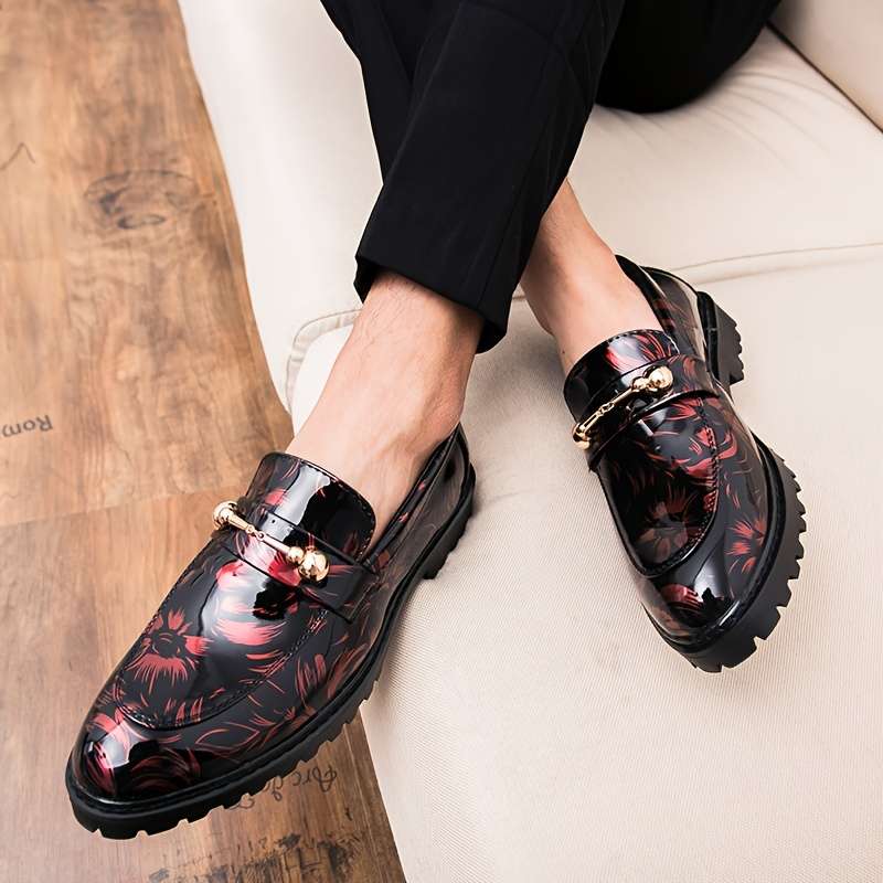 Mens Leather Shoes Color Red Sizeuk 8