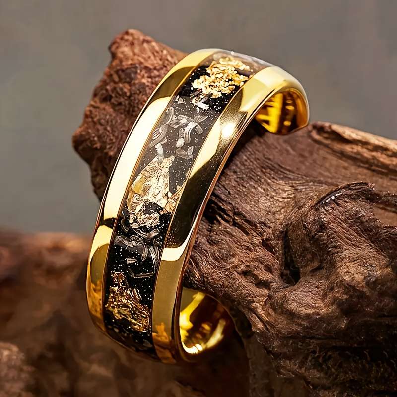 Dainty Fashion Gift For Her Band Color Golden Size 7