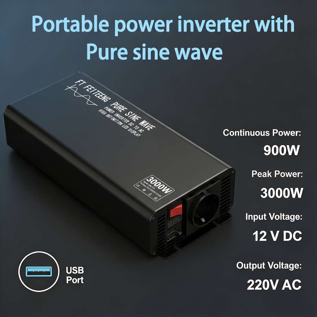 Inverter Applicable People Portable Pure Sine Wave 2000W