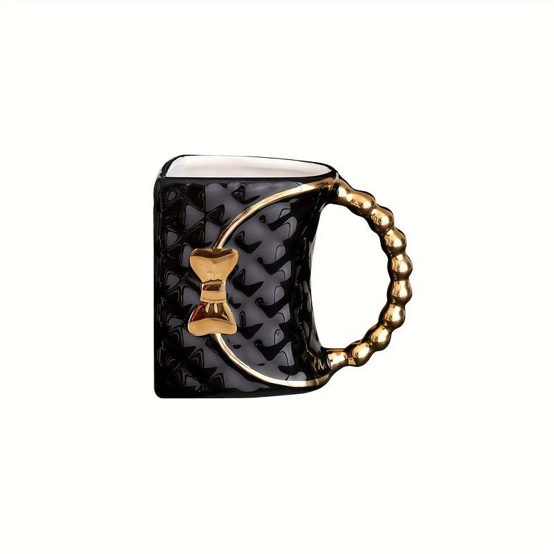 Water Cup Model Ceramic Bag Cup Black