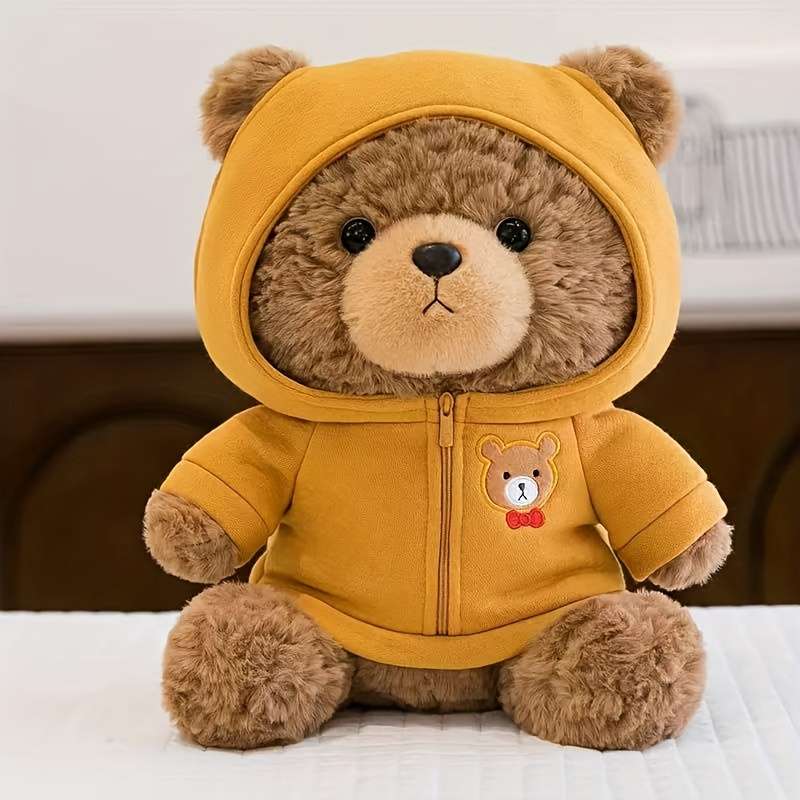 Plush Toys Items Yellow Sweatshirt Bear