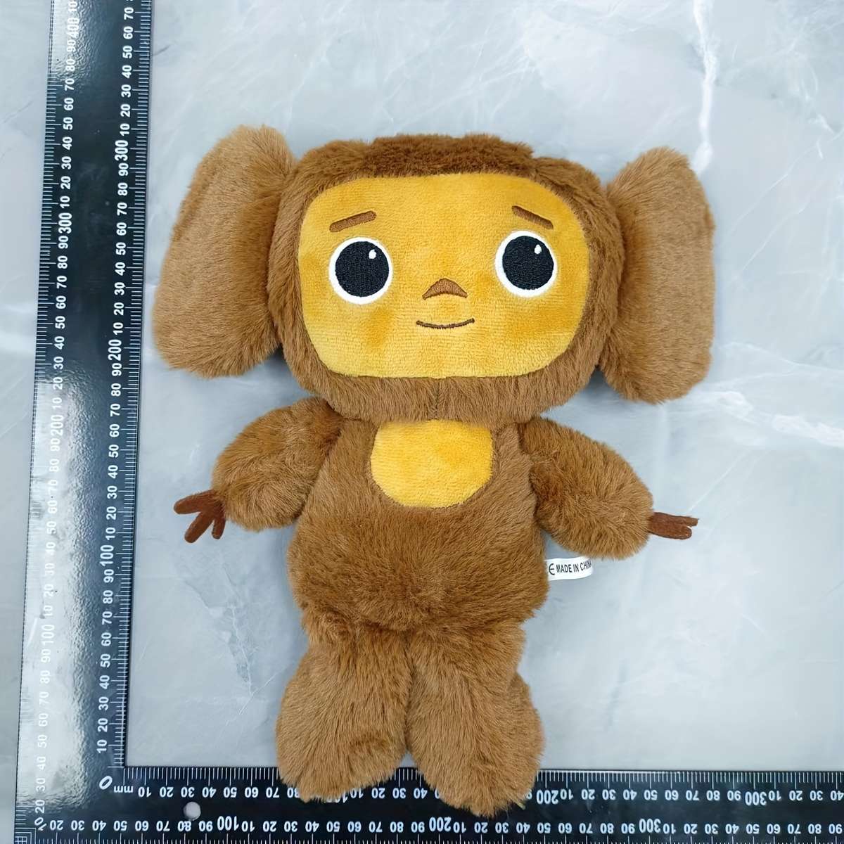 Plush Toyss color big eared monkey size Brown