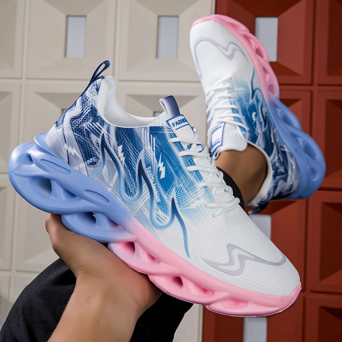 Sneakers Color Pink Blue Sizeuk 7