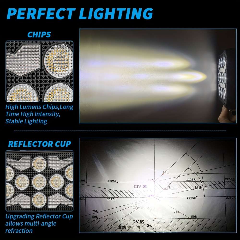 Car Lights Model 1 Pcs 9Led