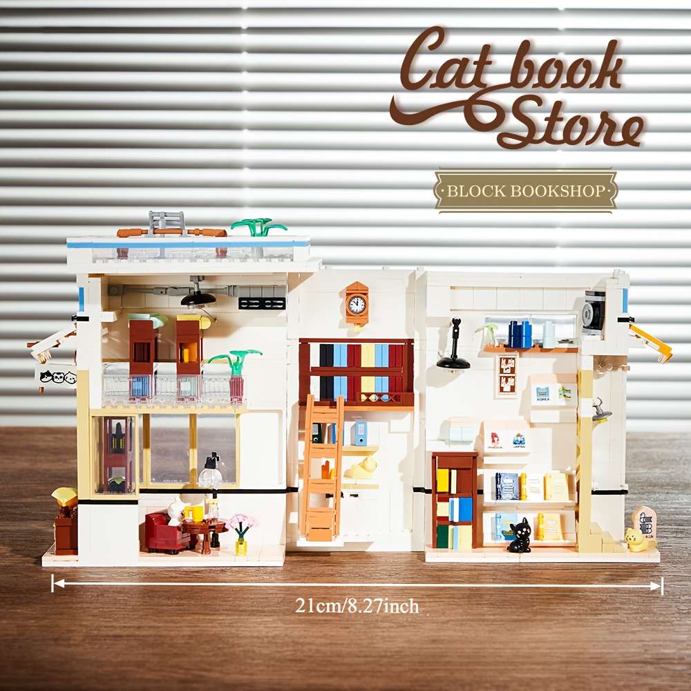 Building Toy Architectural Model Toy Set Style Book Store