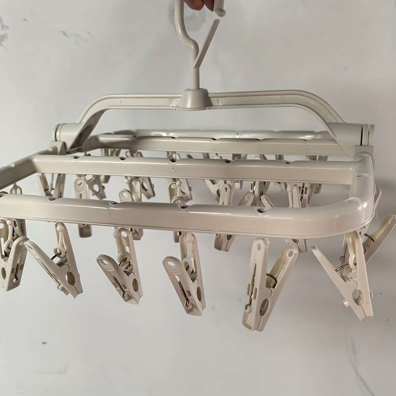 Clothes Rack White32 Clips Size 2Pcs