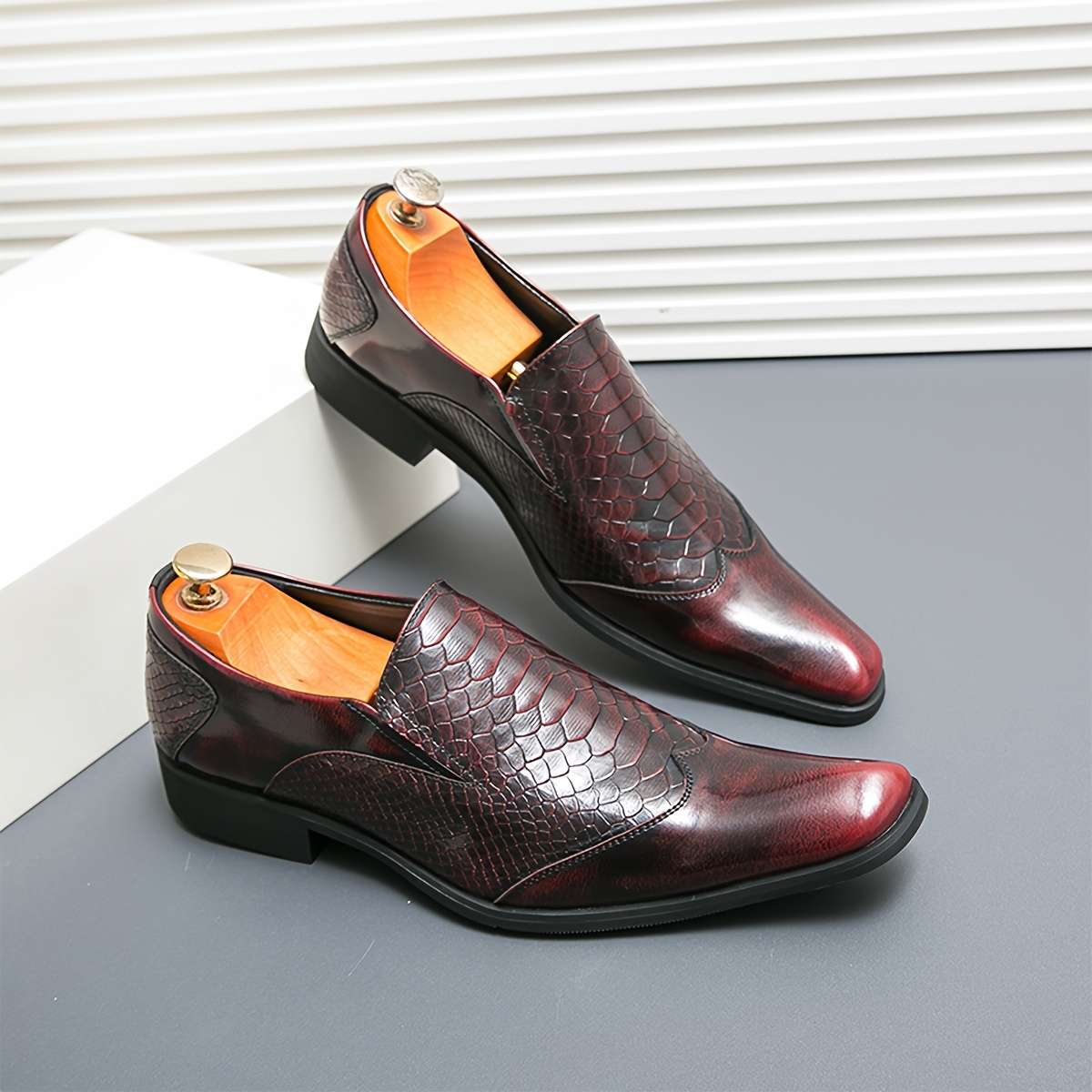 Mens Leather Shoes Color Red Sizeuk 10.5