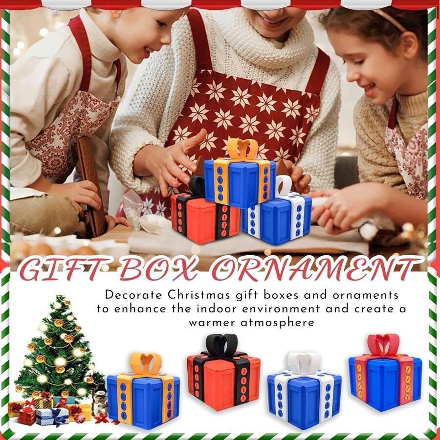 Christmas Gift Boxes Color White Pink