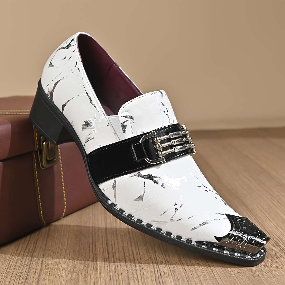 Mens Leather Shoes Color White Sizeuk 7.5
