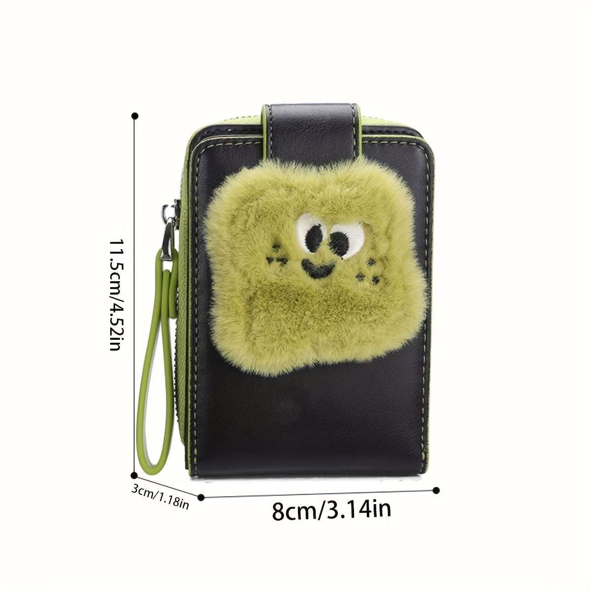 Plush Women'S Credit Card Wallet With Id Window Multi-Card Box Wallet Casual Multi-Compartment