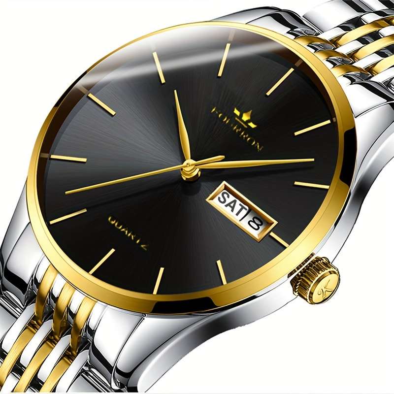 High End Luxury Stainless Fourron Men Luxury Stainless Steel Quartz