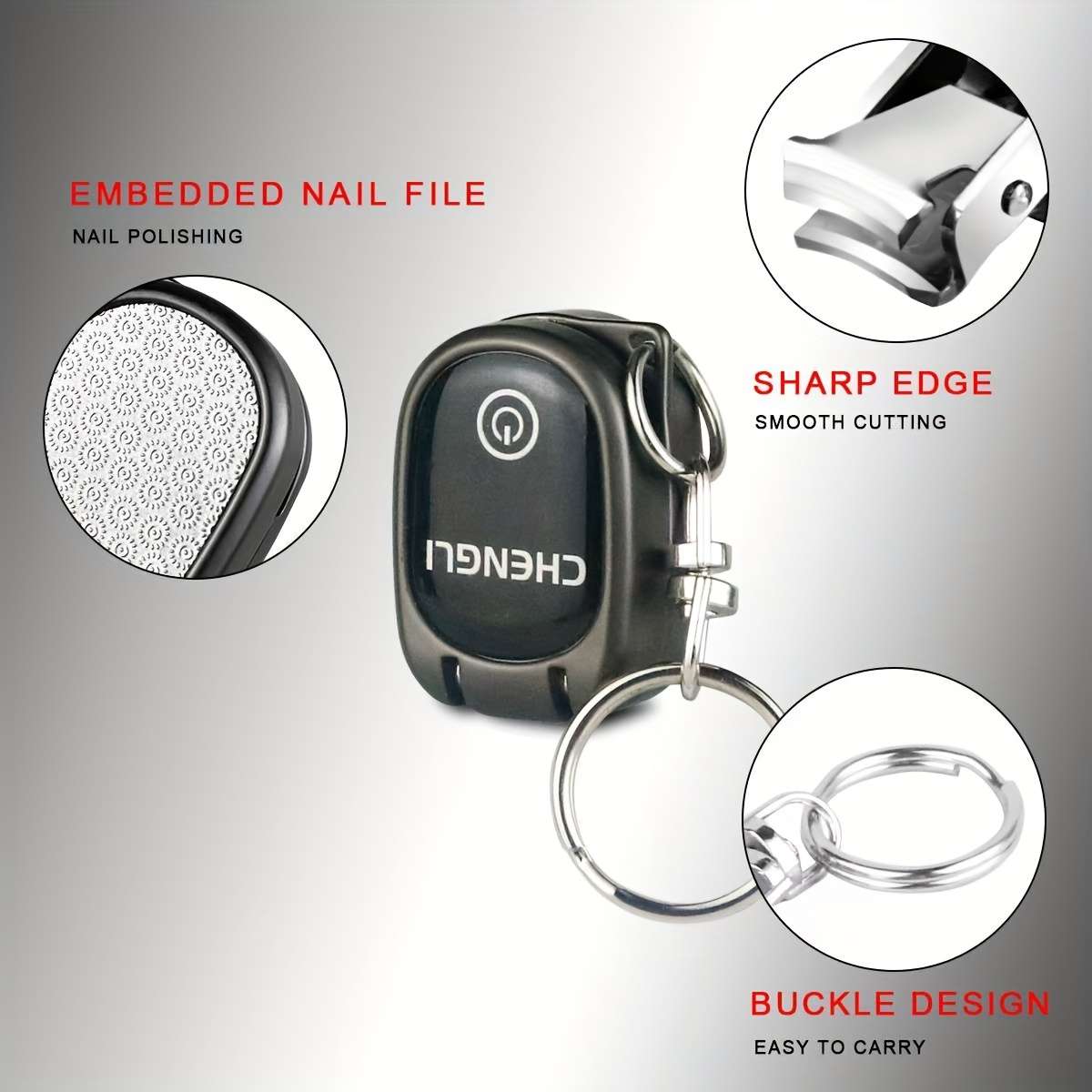 1-Pack Stainless Steel Mini Folding Nail Clipper