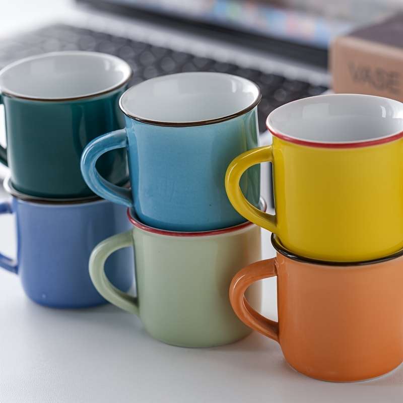 Water Cup Items 6 Piece Mixed Color Coffee Cup  Medium Size