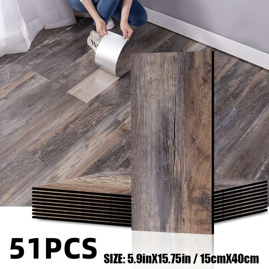 Self Adhesive Floor Stickers Wood Grain 5S