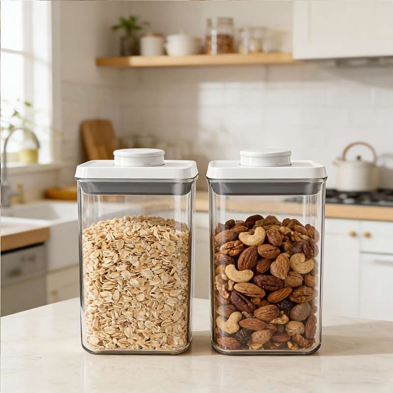 Sealed Jar Color 12.5Cm Transparent Storage Jar  Lid