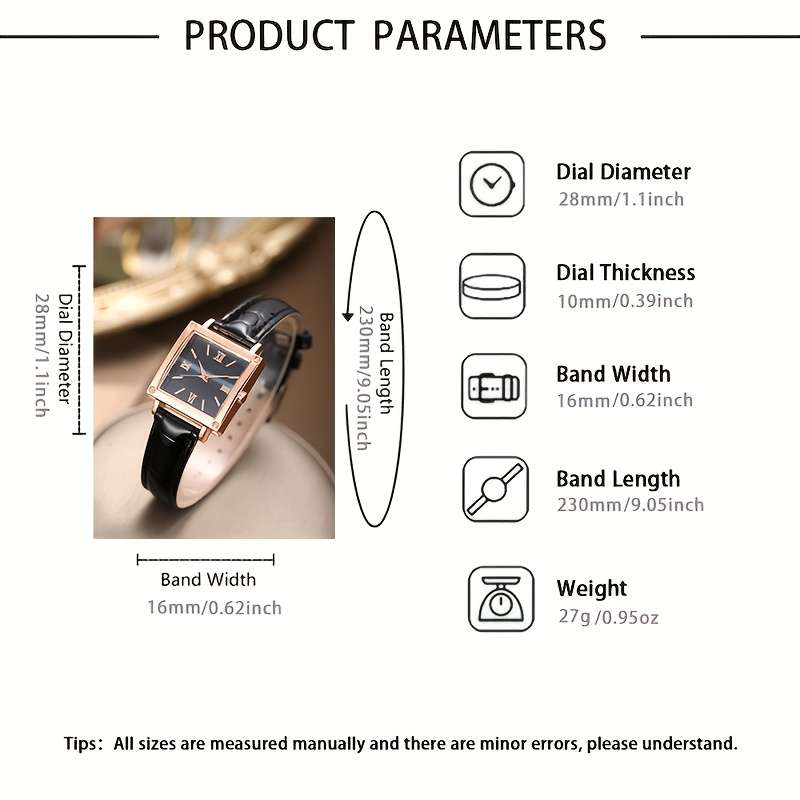 4Pcs Classic Elegant Quartz Watch And Fashion Wallet Set Romantic Non
