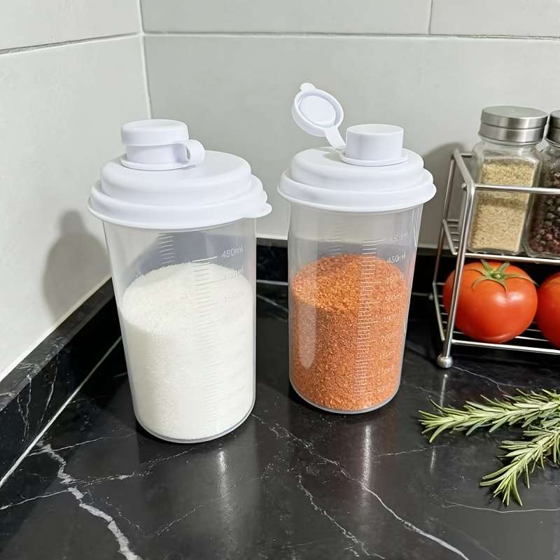 Sealed Jar Color White Quantity4Pcs 2 Lids  2 Containers