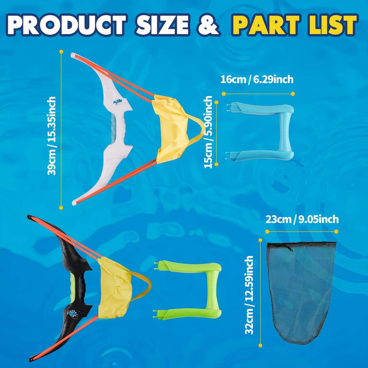 Toy Weapons Items Black Green Launching Bow  Add  12 Water Balloons  Add  Storage Bag