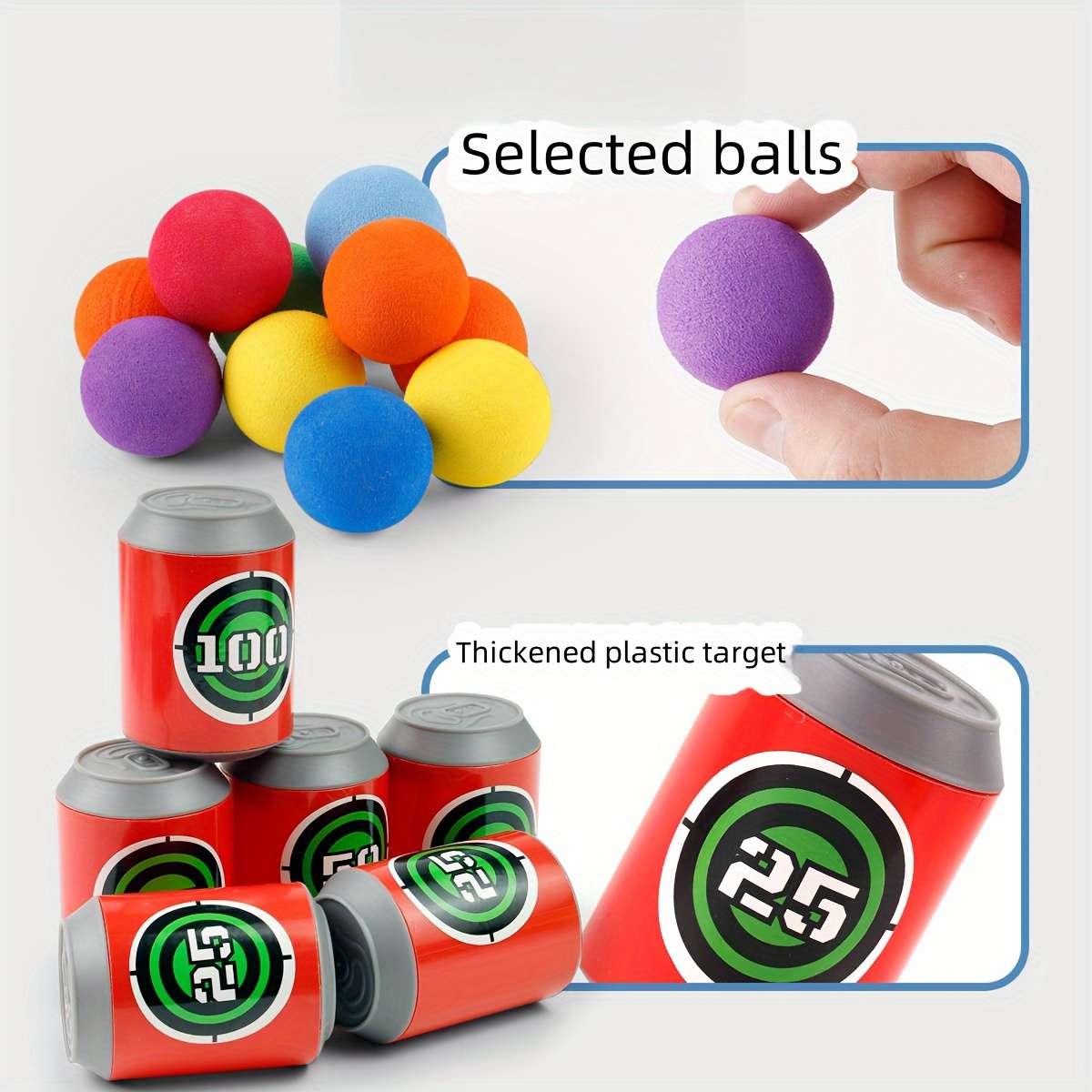 Toy Weapons Color Bow  Add  5 Balls  Random Balls   Add  6 Thickened Plastic Canisters