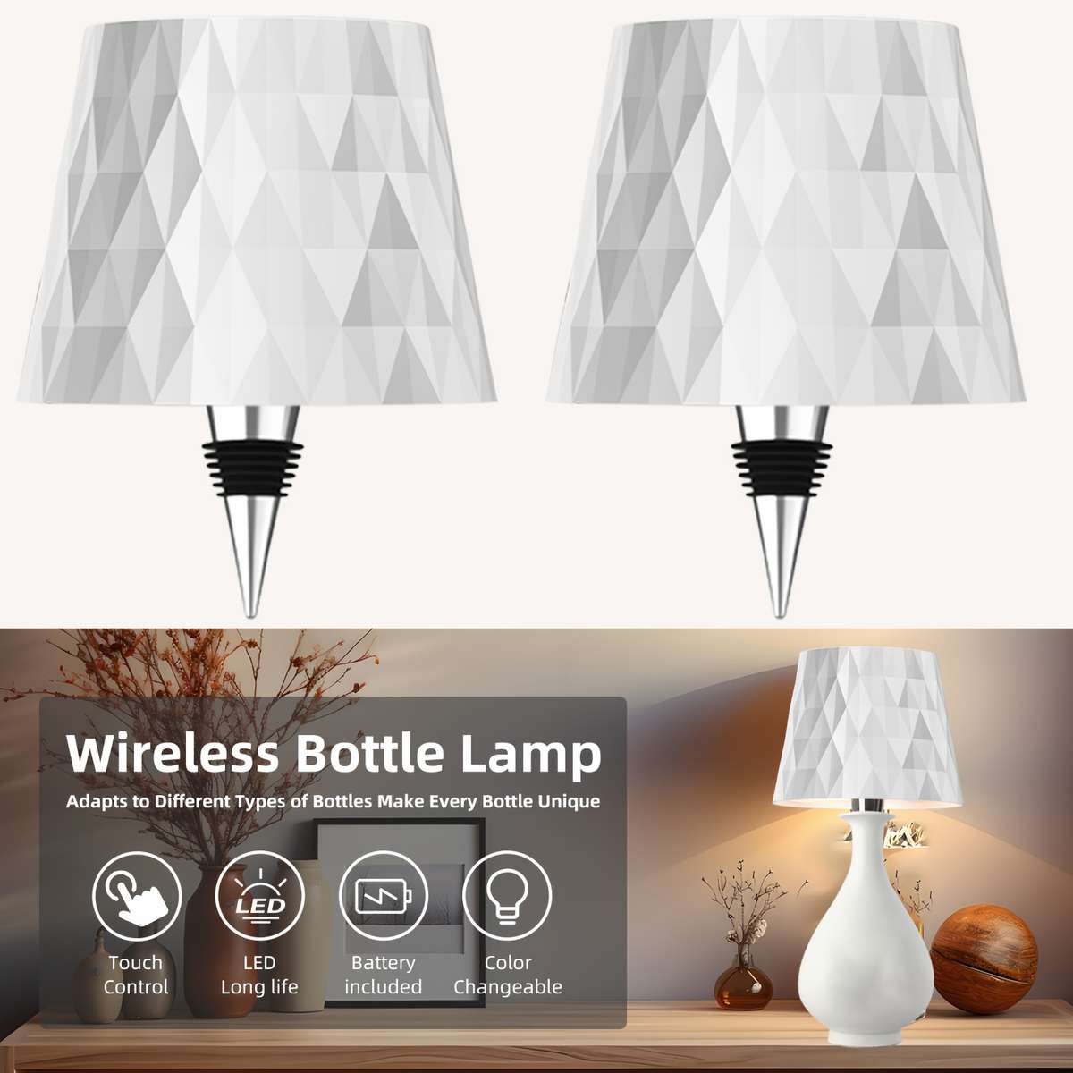 Desk Lamp Color 2Pcs  Matte Black