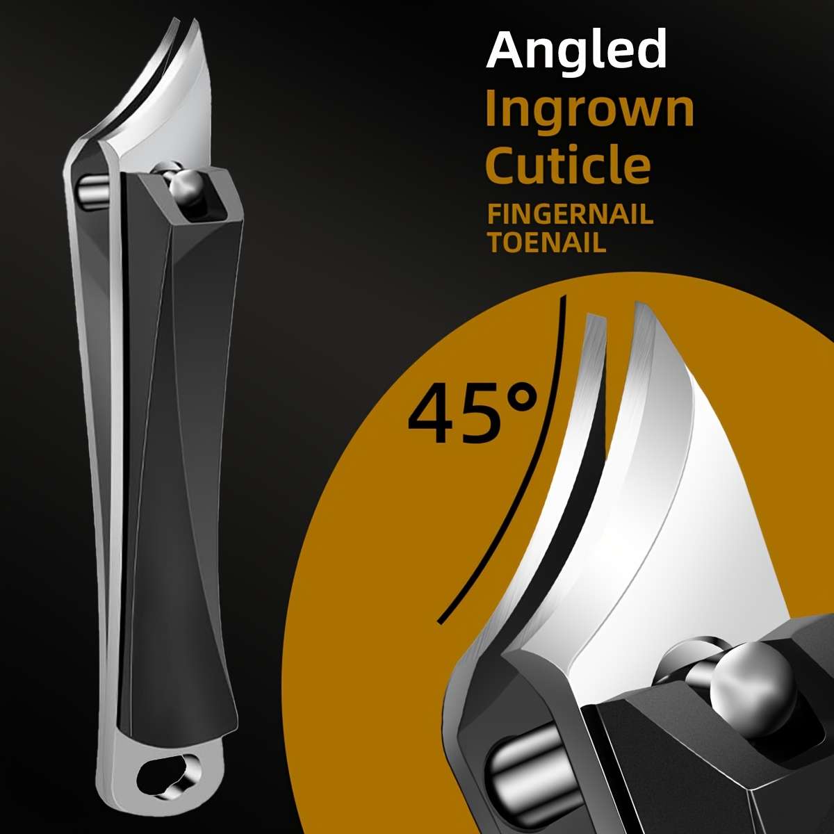 1-Pack Nail Clippers Bevel Curved Blade Toenail Clippers