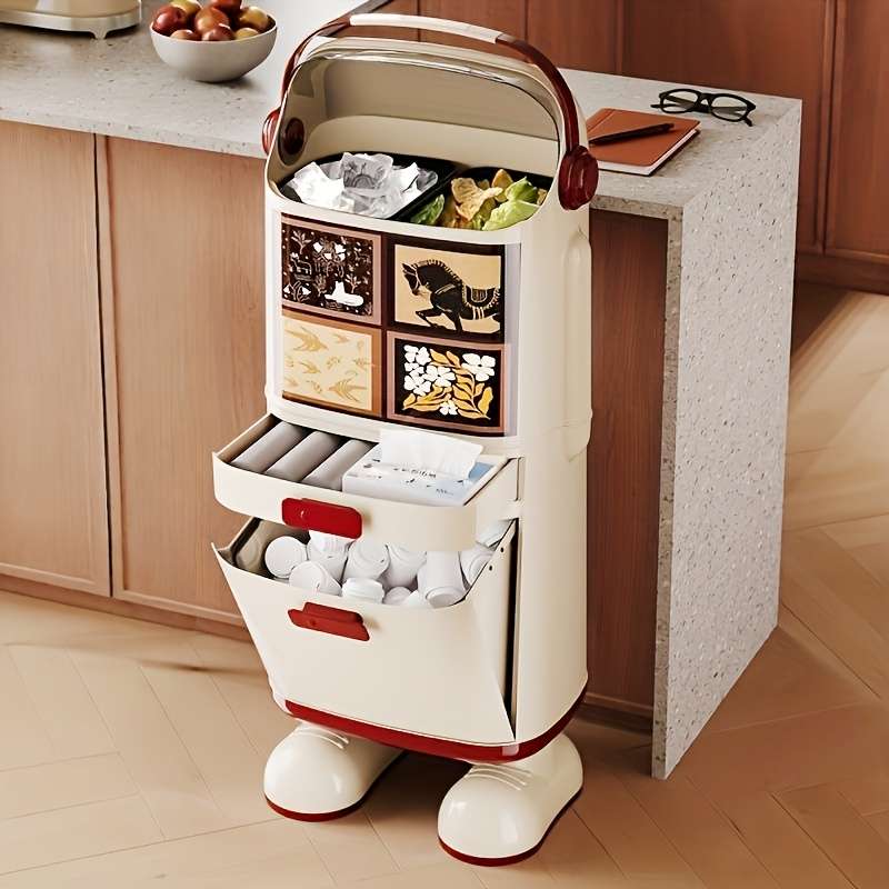Garbage Can Color White 3Layer*100.0Cm*50.01L