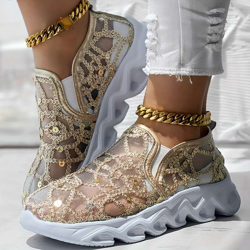 Women S Sneakers Color Silvery Grey Sizeuk 5