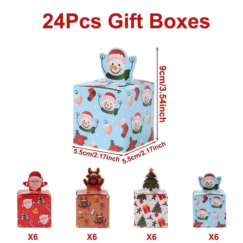 Christmas Gift Boxes Quantity 24Pcs
