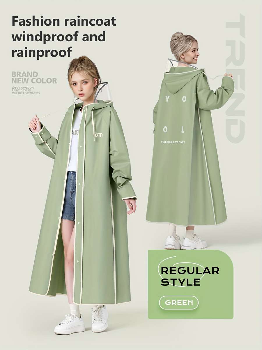 Raincoat Green Size Asian M