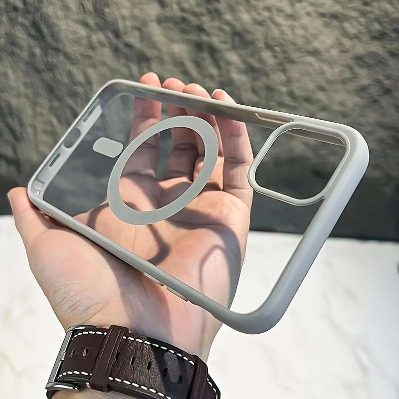 1Pc Black For iPhone 16 Plus Transparent Mobile Phone Case