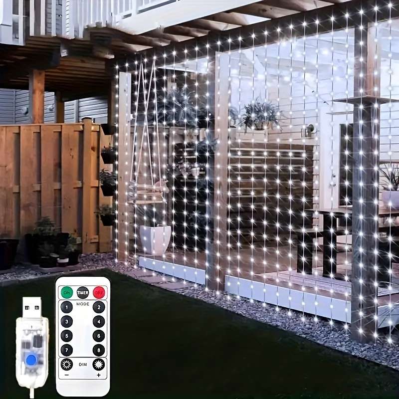 String Lights Color White Light Size298.7Cm   198.12Cm 200Led